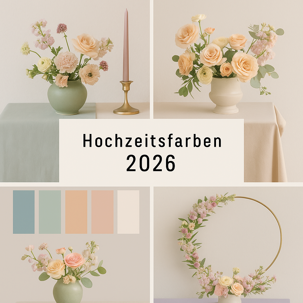 Hochzeitsfarben 2026 Moodboard