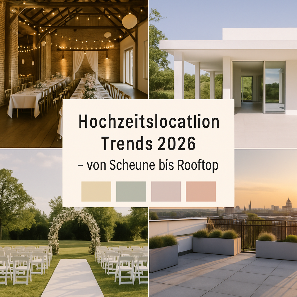 Hochzeitslocation 2026 – von Scheune bis Rooftop