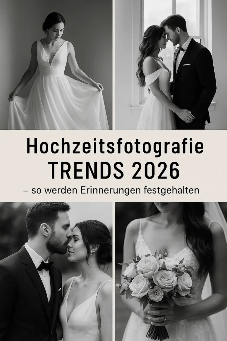 Hochzeitsfotografie Trends 2026 – natürliche Reportagen, Editorial Look und Schwarzweiß-Ästhetik